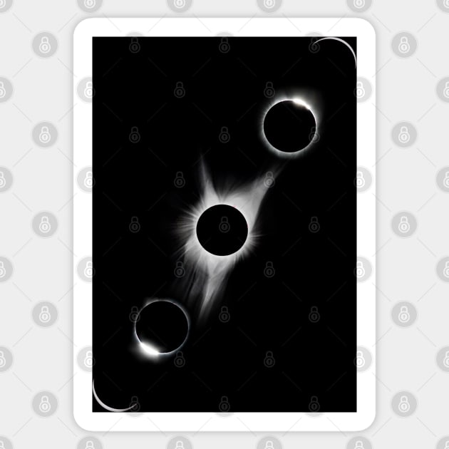 Black & White Eclipse Graphic Sticker by Flamingo Design